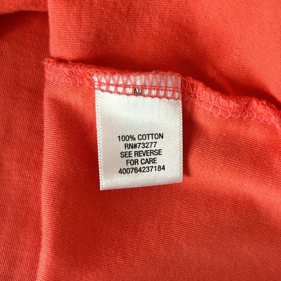 Coral Embroidered Top. Size Medium - Picture 6 of 7